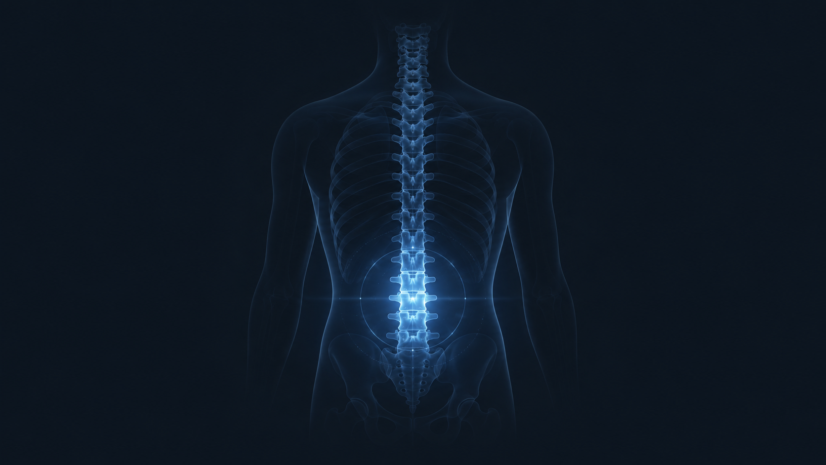 Human torso spinal alignment diagram